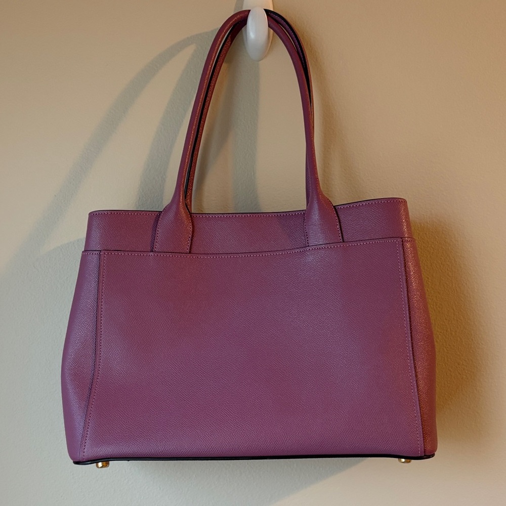 Coach Lilac Leather Tote Bag - Picture 3 of 4